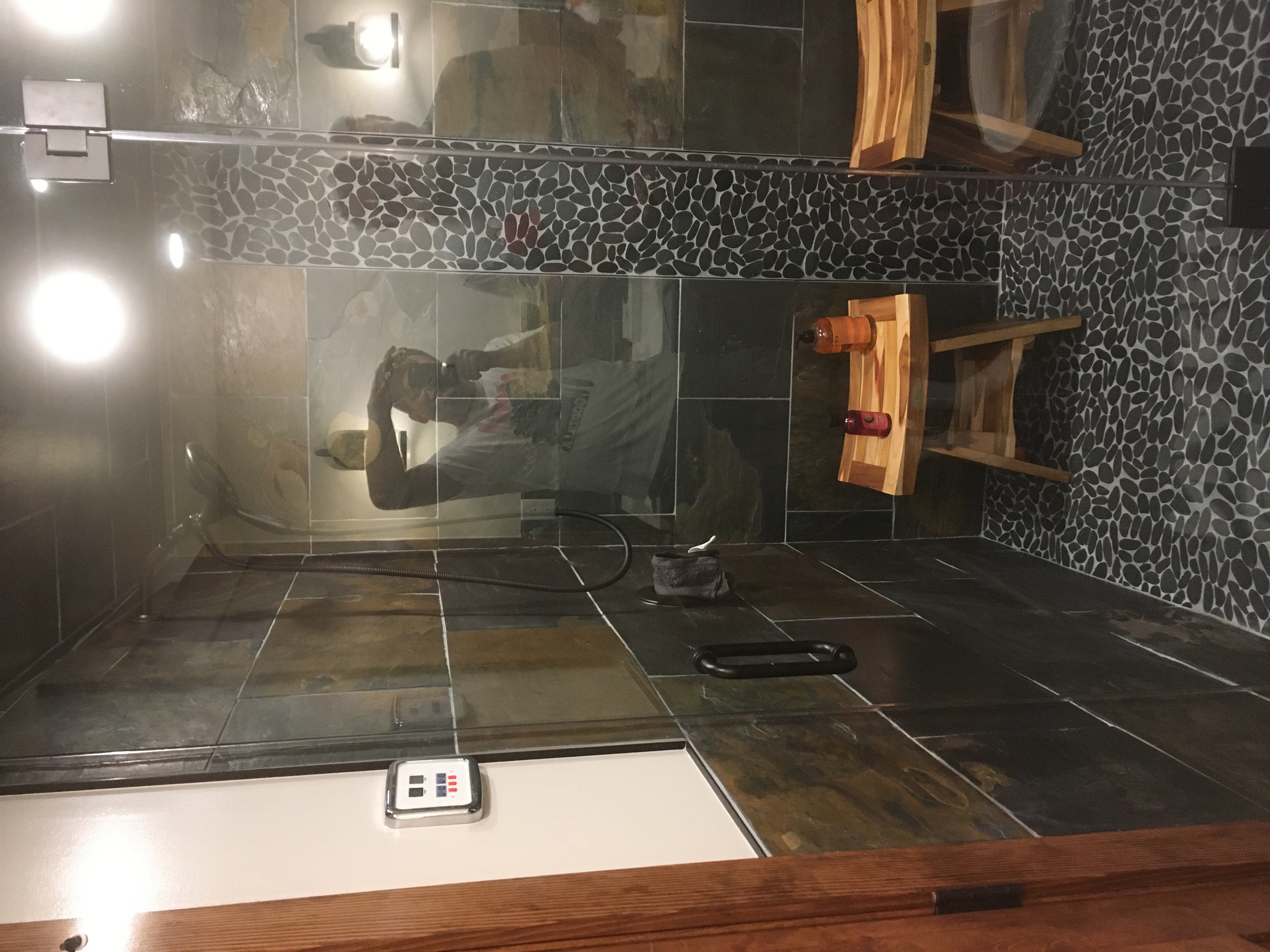Engineered hardwood flooring with matching trim and transitions