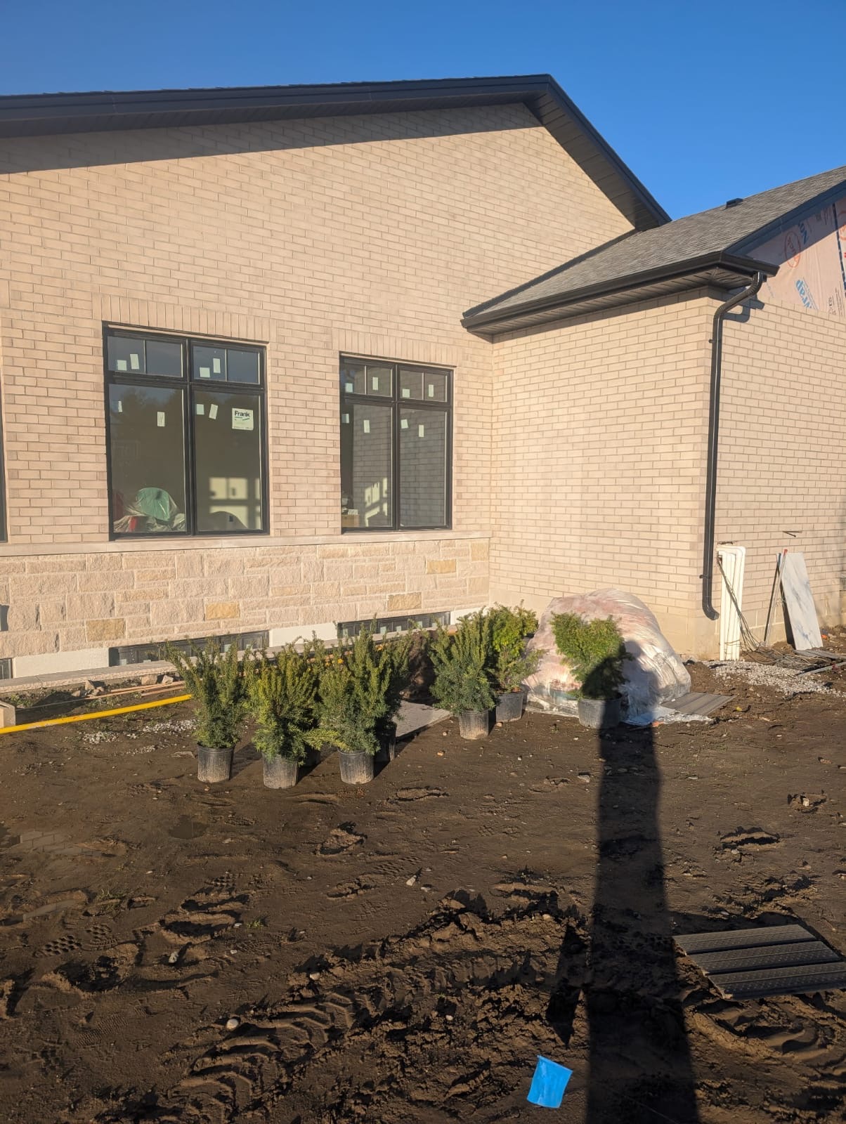 Exterior renovation and masonry work in progress